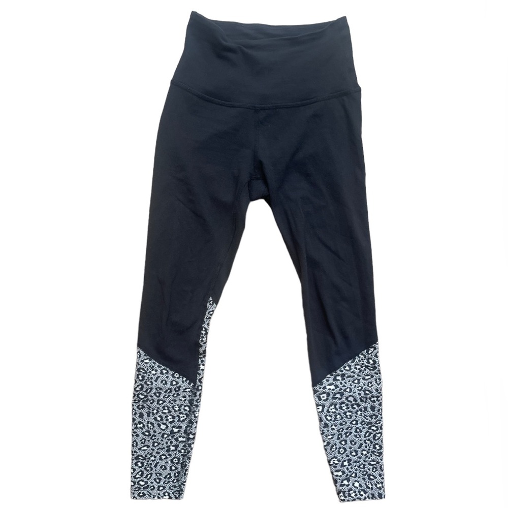 BEYOND YOGA | BLACK & LEOPARD PRINT LEGGINGS | GREAT CONDITION | SIZE S